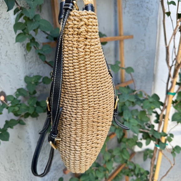 SOLD Prada Leather Trimmed Woven Rope Tote - Picture 8 of 15